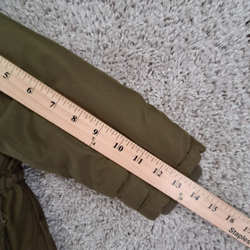 Carter's Jacket Boys S/4 Green Heavyweight Parka Faux Fur Hood Utility Winter